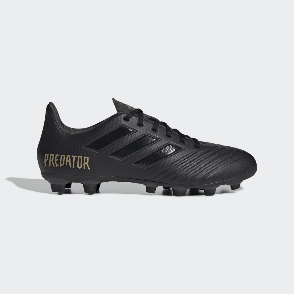 Ghete Fotbal Adidas Predator 19.4 Flexible Ground Barbati Romania - Negrii/Aurii Metal F35600